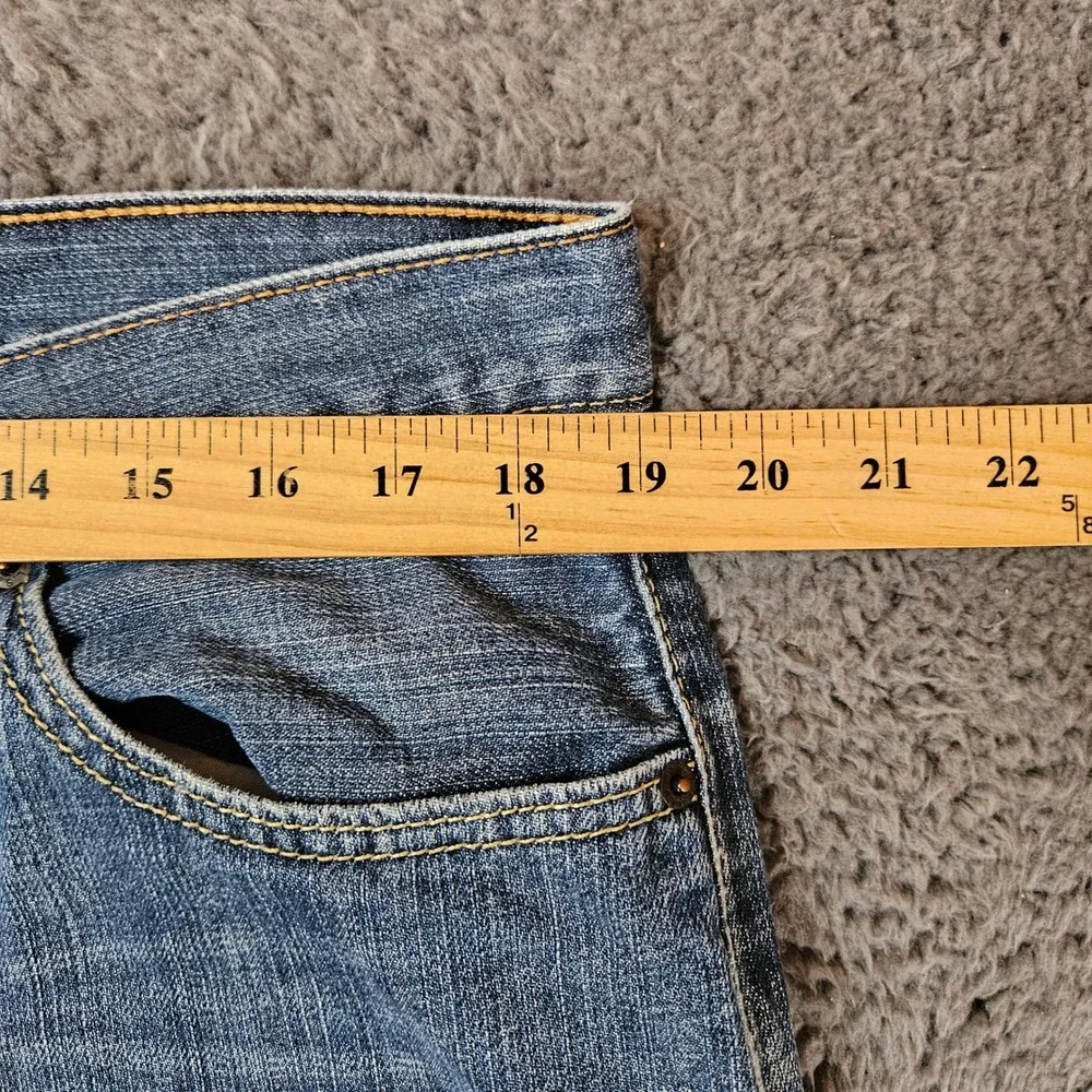 Levis 505 Mens Straight Fit Jeans 36x36 Medium Wash Blue Denim Cotton‎